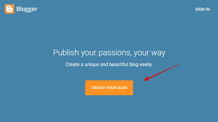 create your blog