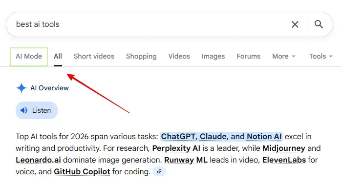 Google Gemini AI Mode