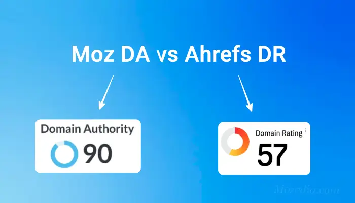 Moz Domain Authority and Ahrefs Domain Rating
