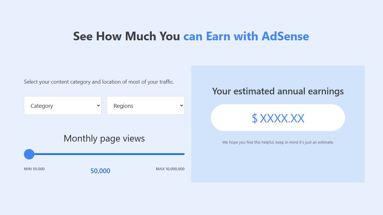 AdSense Revenue Calculator