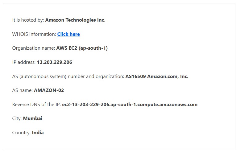 mozedia hosting details