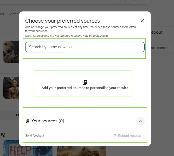 Choose your preferred sources direct