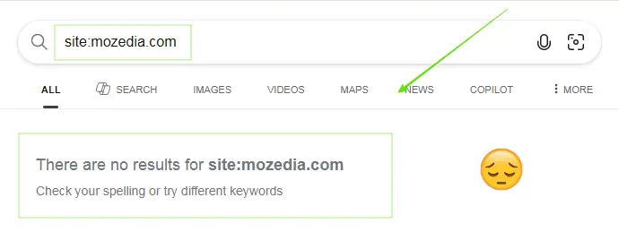 website removed from bing