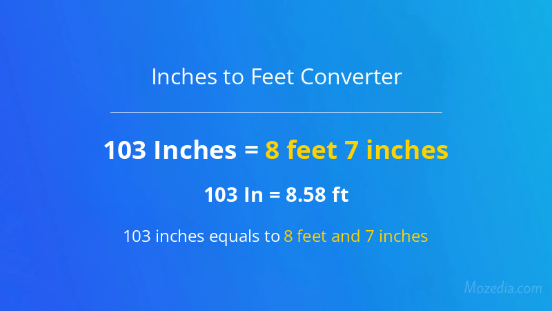 103 In. to Ft. Converter