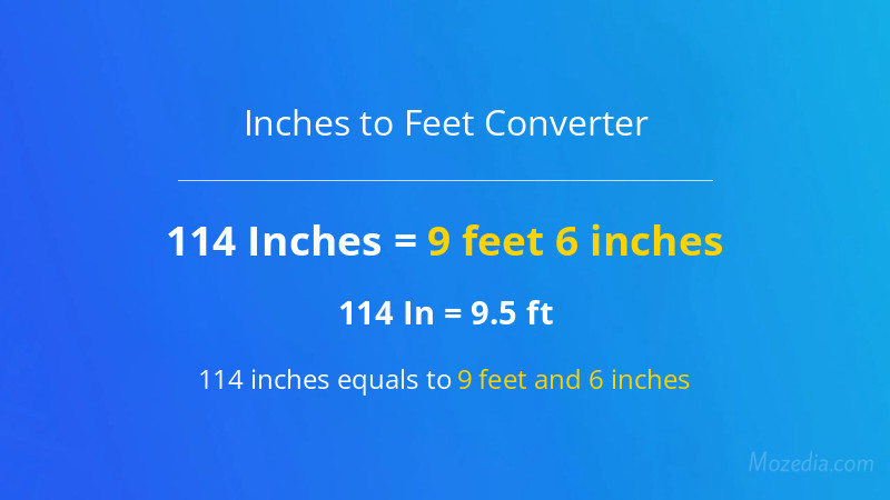 114 In. to Ft. Converter