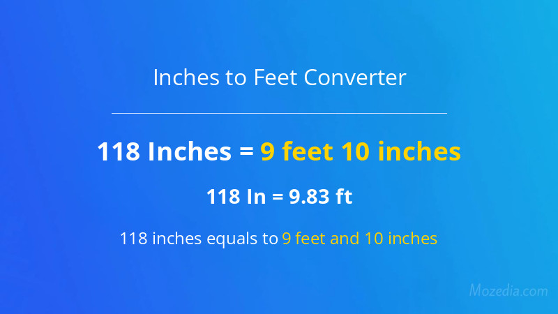118 In. to Ft. Converter