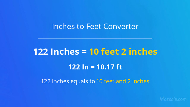 122 In. to Ft. Converter