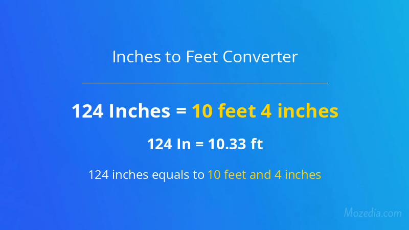 124 In. to Ft. Converter