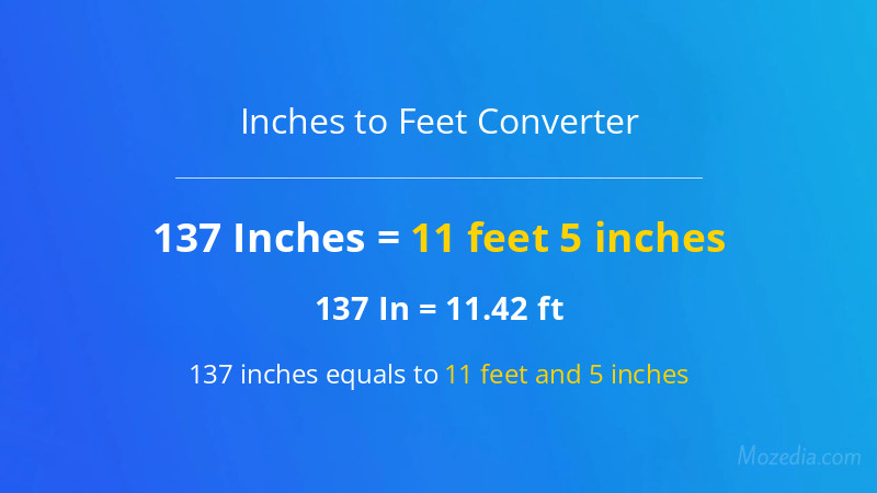 137 In. to Ft. Converter