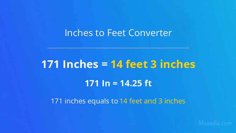 171 In. to Ft. Converter