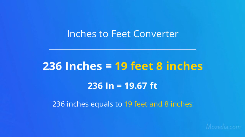 236 In. to Ft. Converter