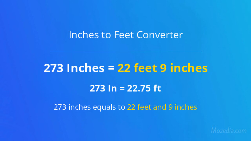 273 In. to Ft. Converter