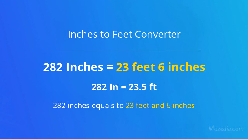 282 In. to Ft. Converter