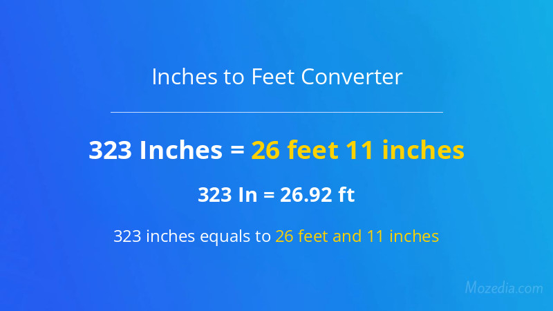 323 In. to Ft. Converter