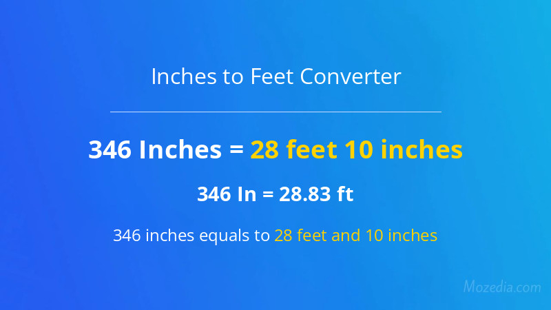 346 In. to Ft. Converter