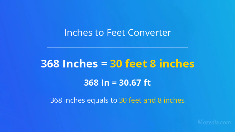 368 In. to Ft. Converter