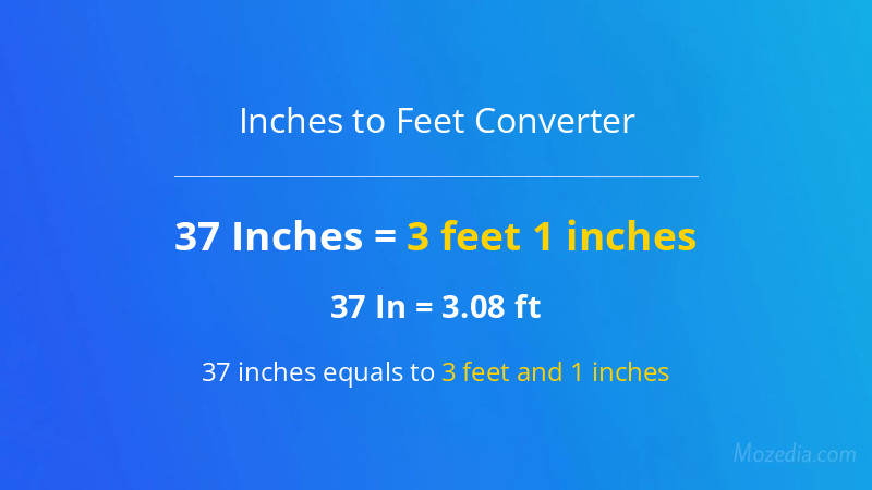 37 In. to Ft. Converter