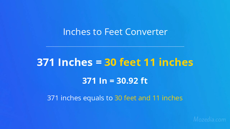 371 In. to Ft. Converter