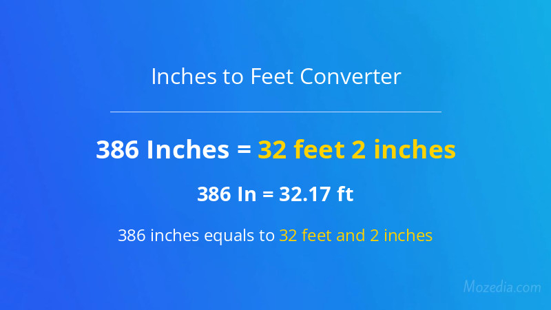 386 In. to Ft. Converter