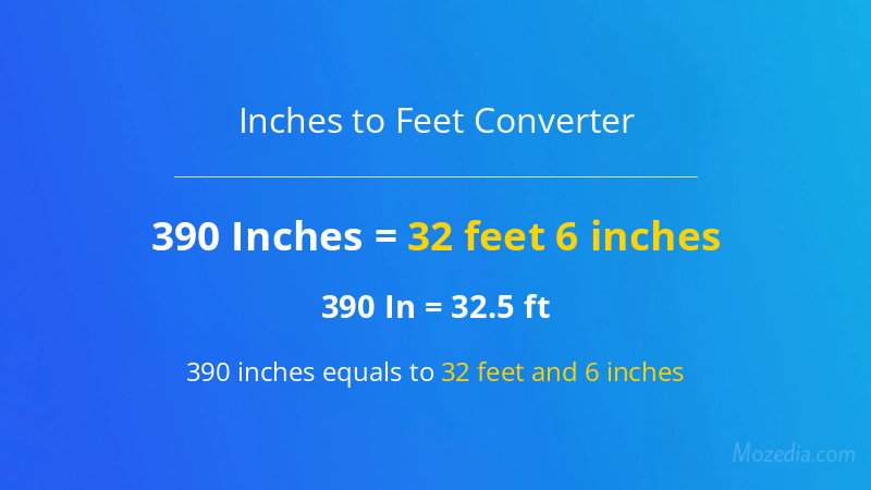 390 In. to Ft. Converter