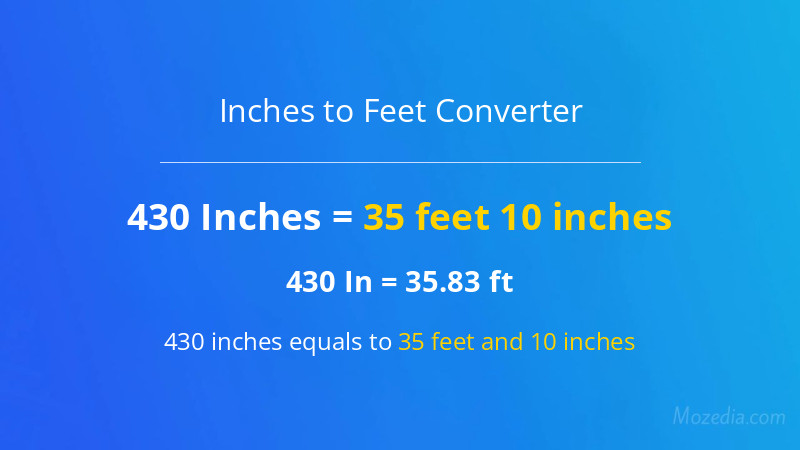 430 In. to Ft. Converter