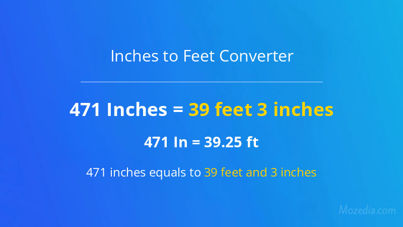471 In. to Ft. Converter