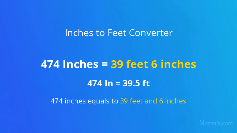 474 In. to Ft. Converter