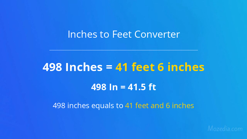 498 In. to Ft. Converter