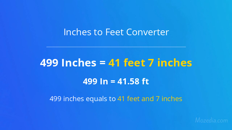 499 In. to Ft. Converter