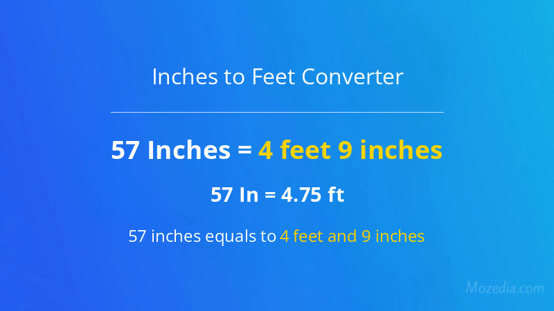 57 In. to Ft. Converter