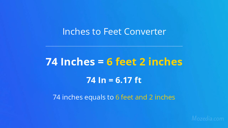 74 In. to Ft. Converter