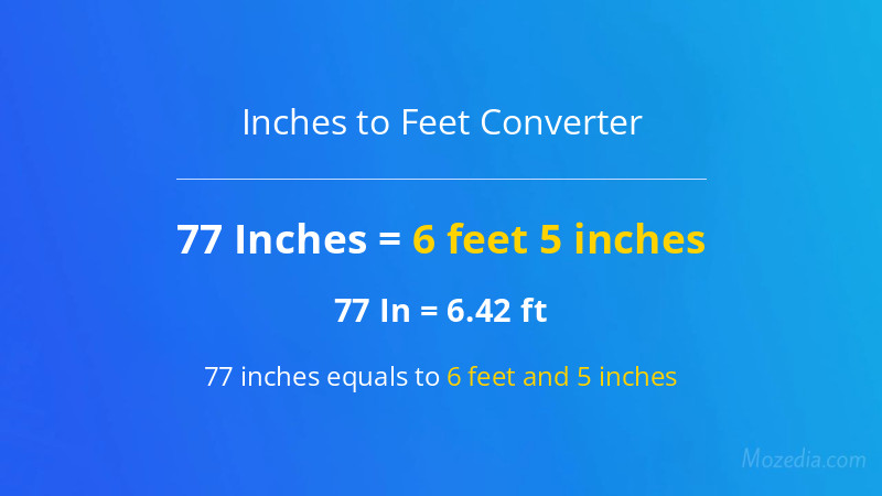 77 In. to Ft. Converter