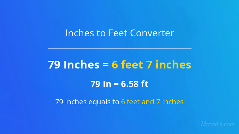 79 In. to Ft. Converter