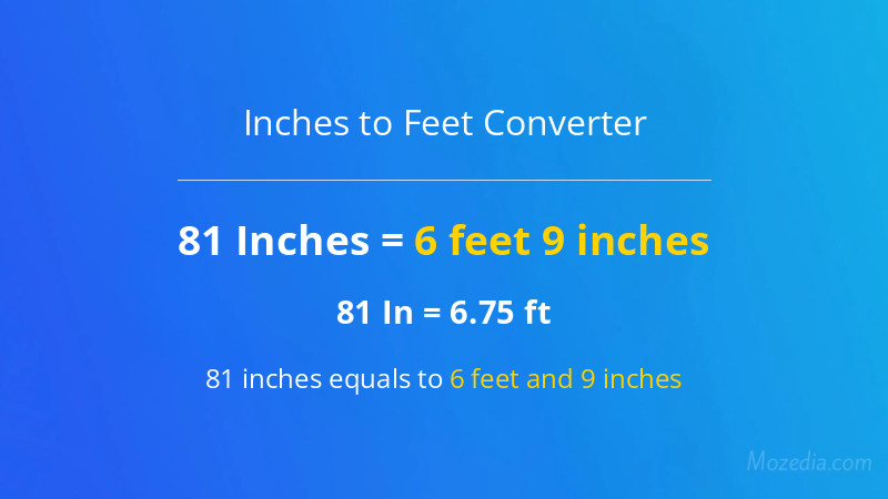 81 In. to Ft. Converter