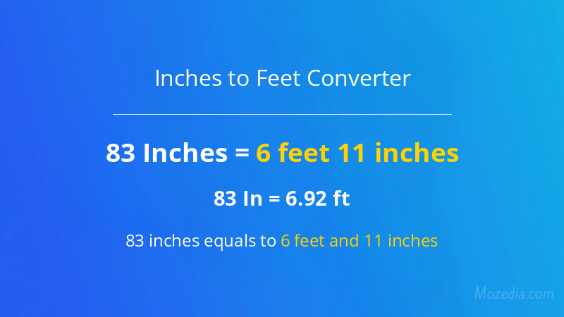83 In. to Ft. Converter